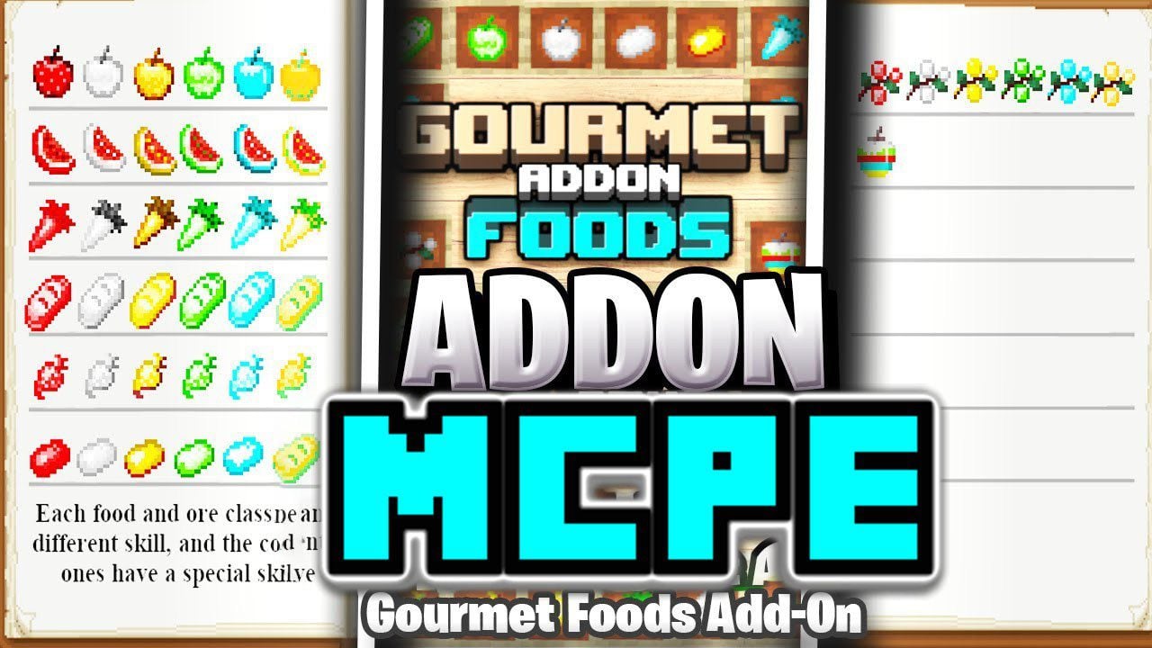Gourmet Foods Addon (1.18, 1.17) – MCPE/Bedrock Mod