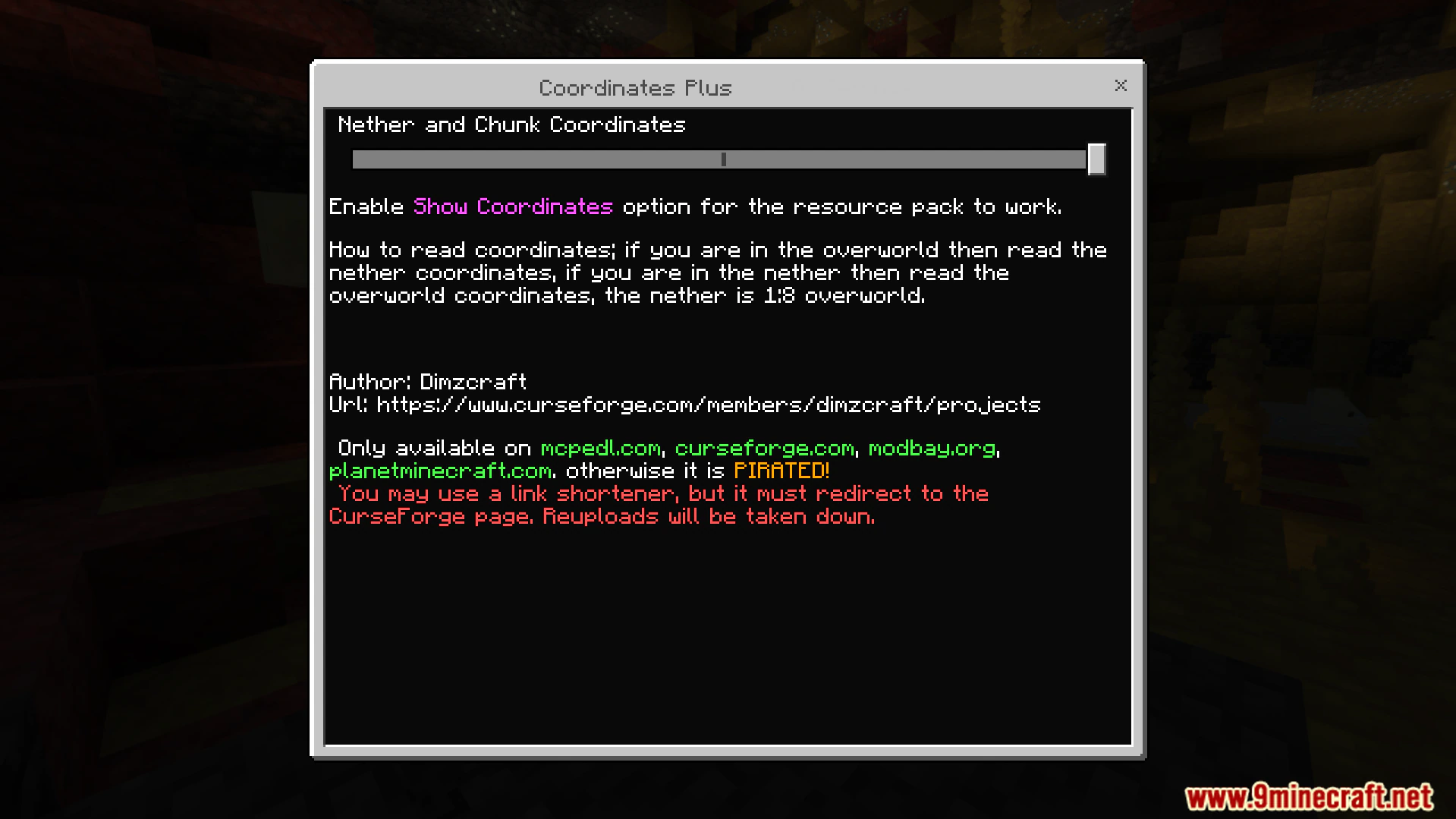 Coordinates Plus Texture Pack (26.x) – Track Chunk And Nether Coordinates On Screen — screenshot 2