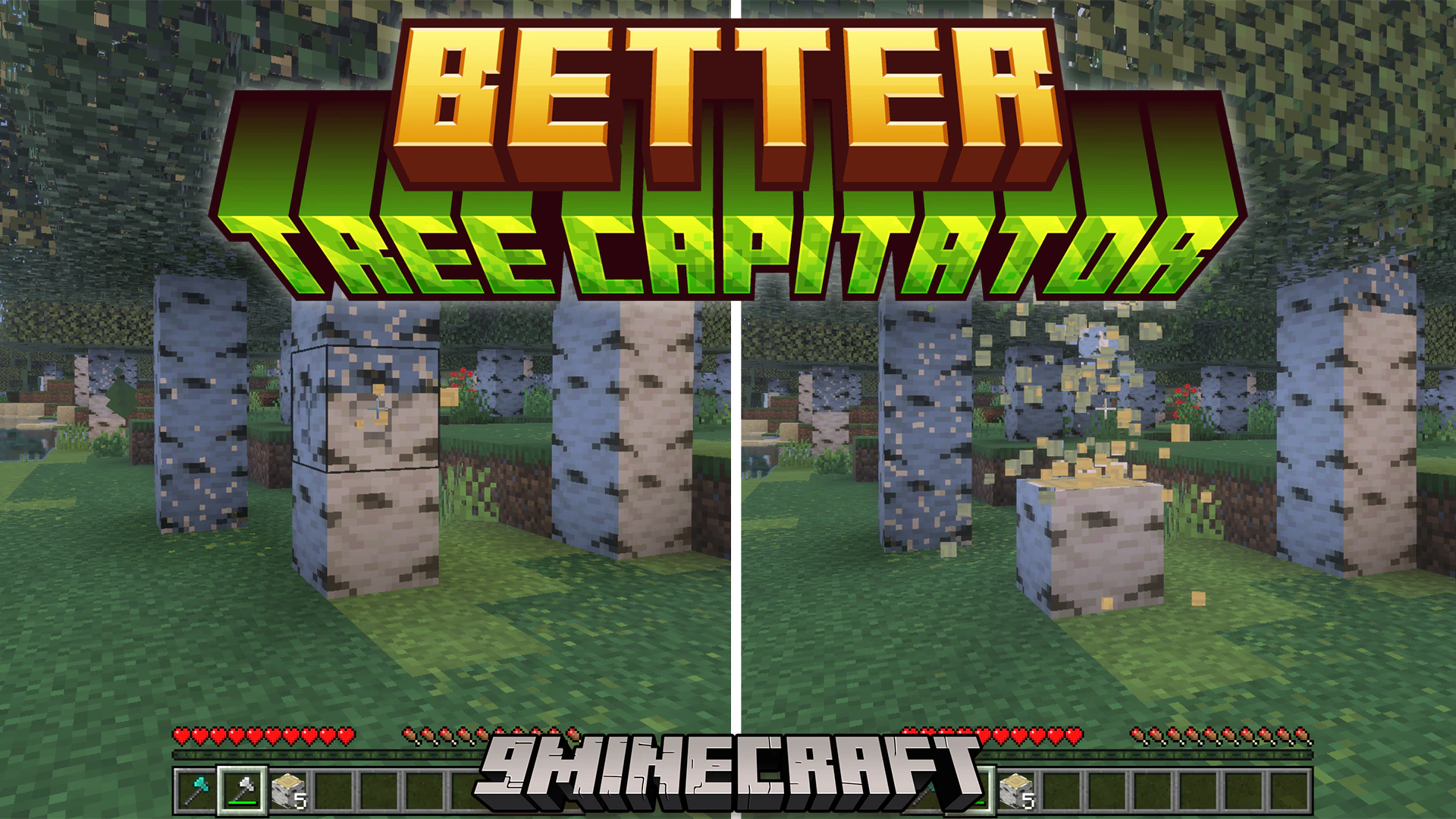 Better Tree Capitator Addon (26.x, 1.21) – Harvest Entire Trees With A Single Swing