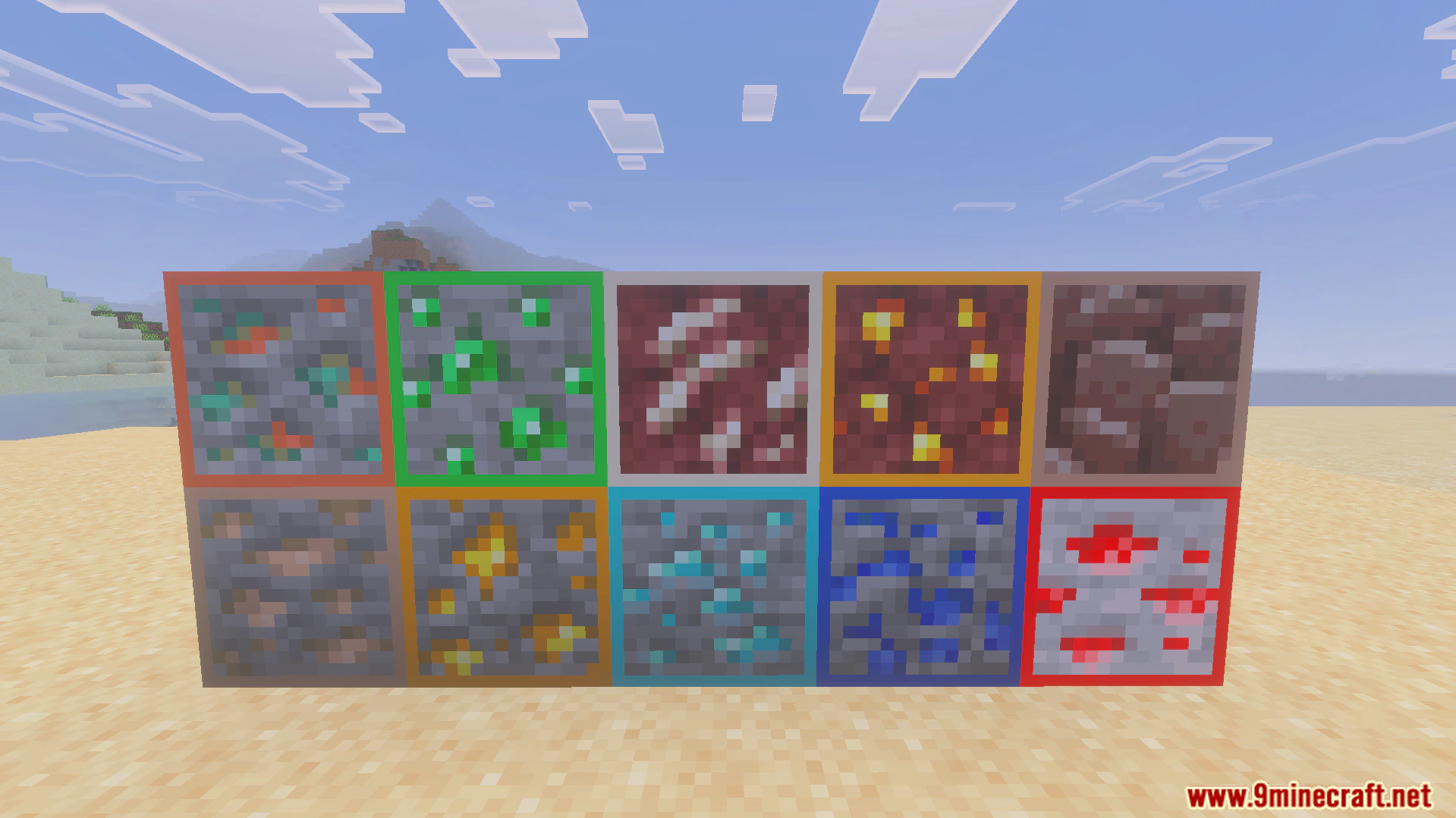 Highlighted Ores Texture Pack (26.x) – Spot Valuable Ores With Bright Borders — screenshot 1