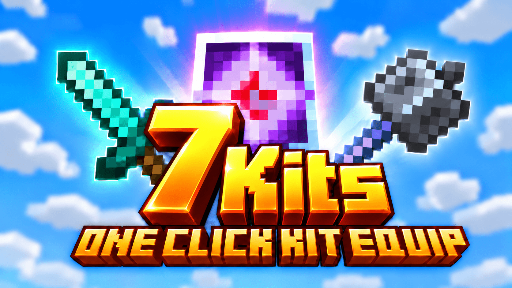 One Click PvP Kit Equip | Mace Elytra, Crystal, Cart, UHC, Spear, Sword kits — screenshot 1