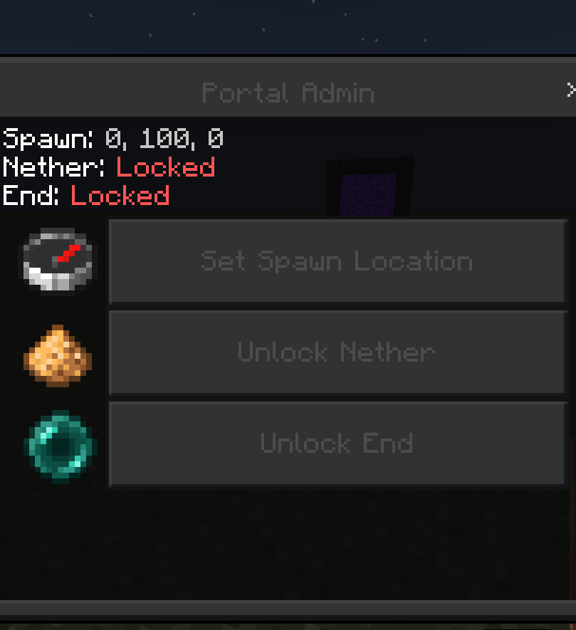 Nether and End Portal Lock System — screenshot 1
