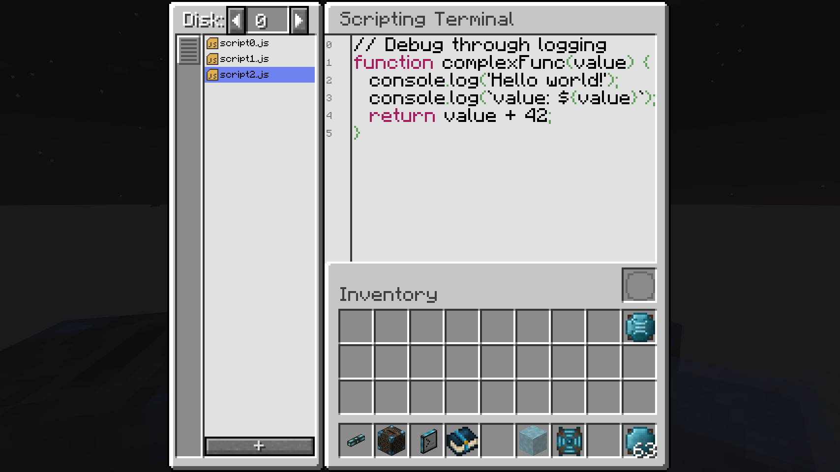 Integrated Scripting — screenshot 1