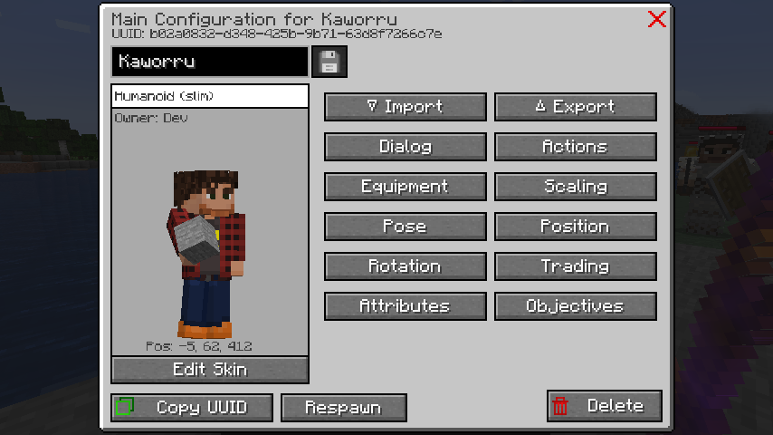 Easy NPC: Config UI — screenshot 1