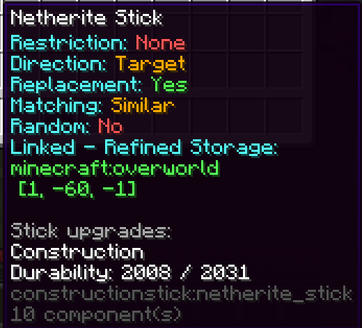 Refined Construction Sticks — screenshot 1