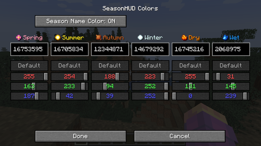 SeasonHud (Fabric) — screenshot 1