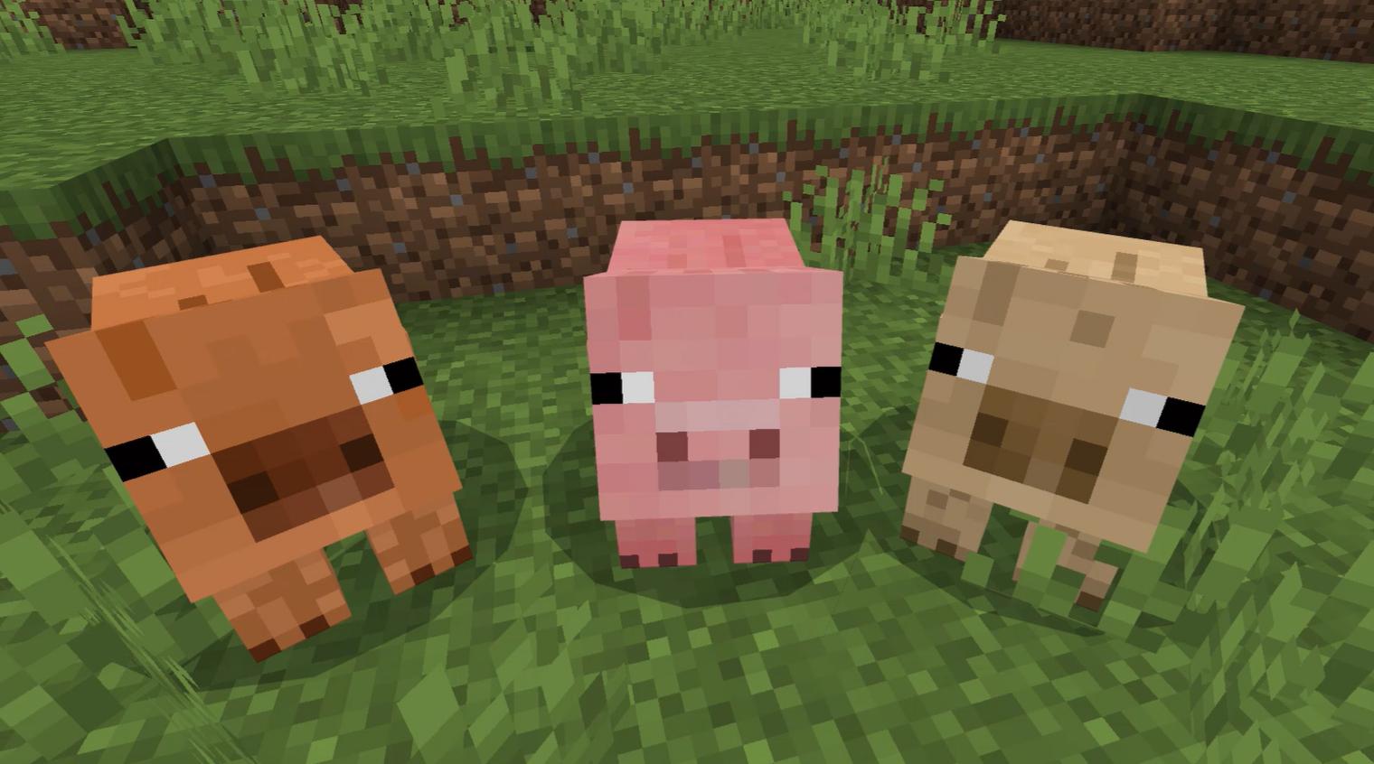 Indev and Infdev Pig Bedrock Texture Pack — screenshot 1