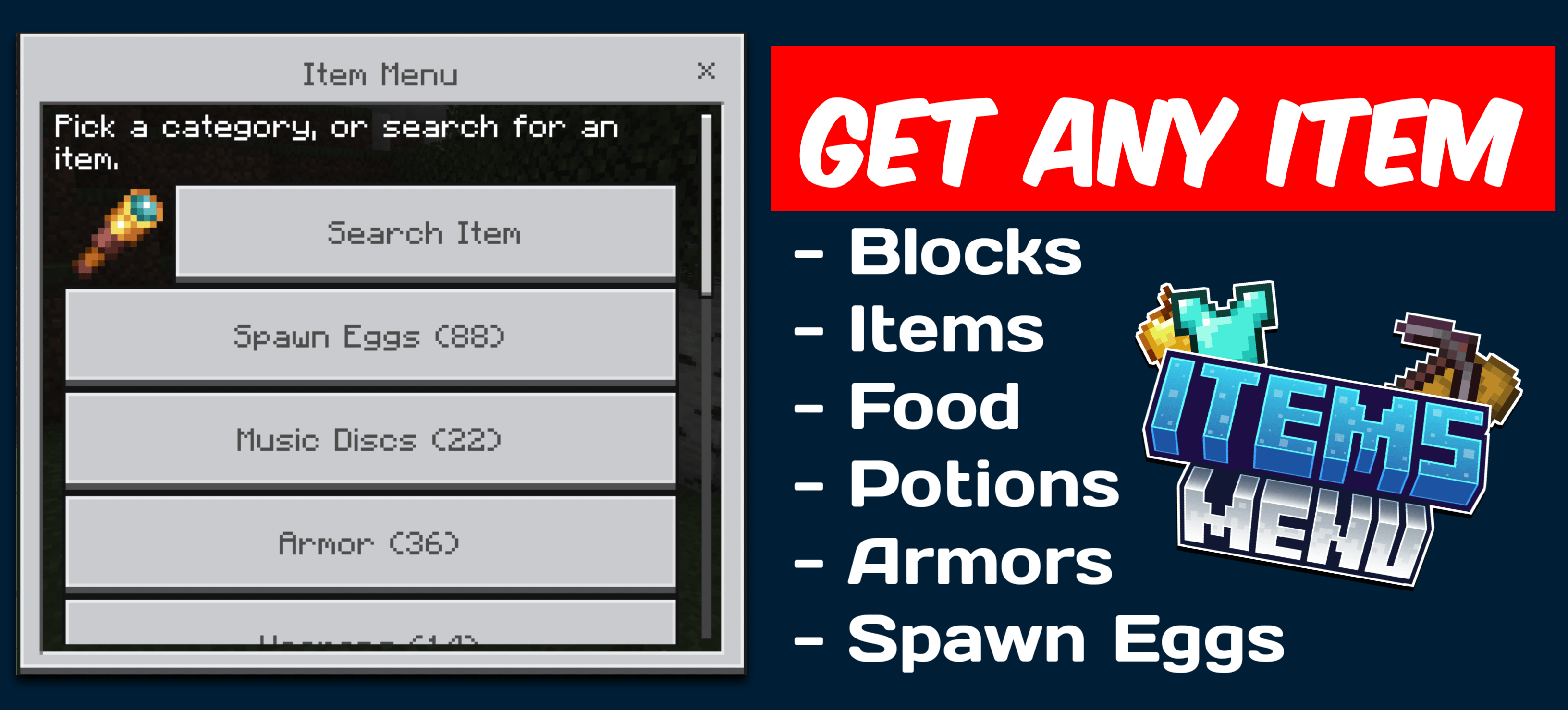 Items Menu  — screenshot 1
