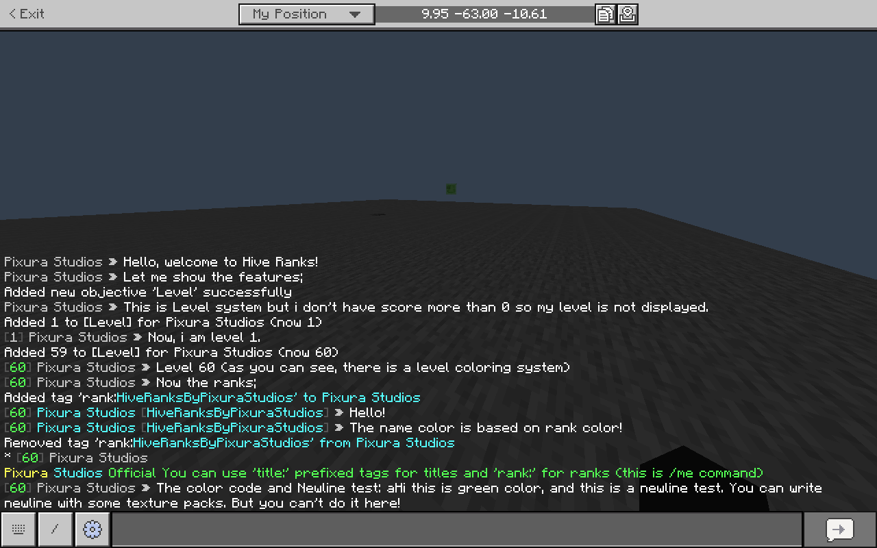 Hive Ranks - Custom Chat & NameTags [Command Based] — screenshot 2