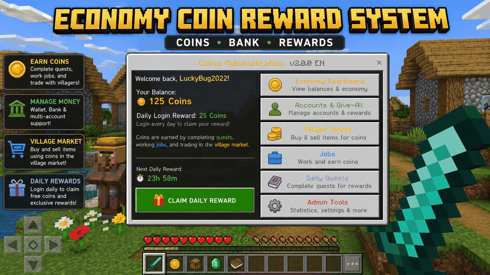 Economy Coin Reward System — screenshot 3