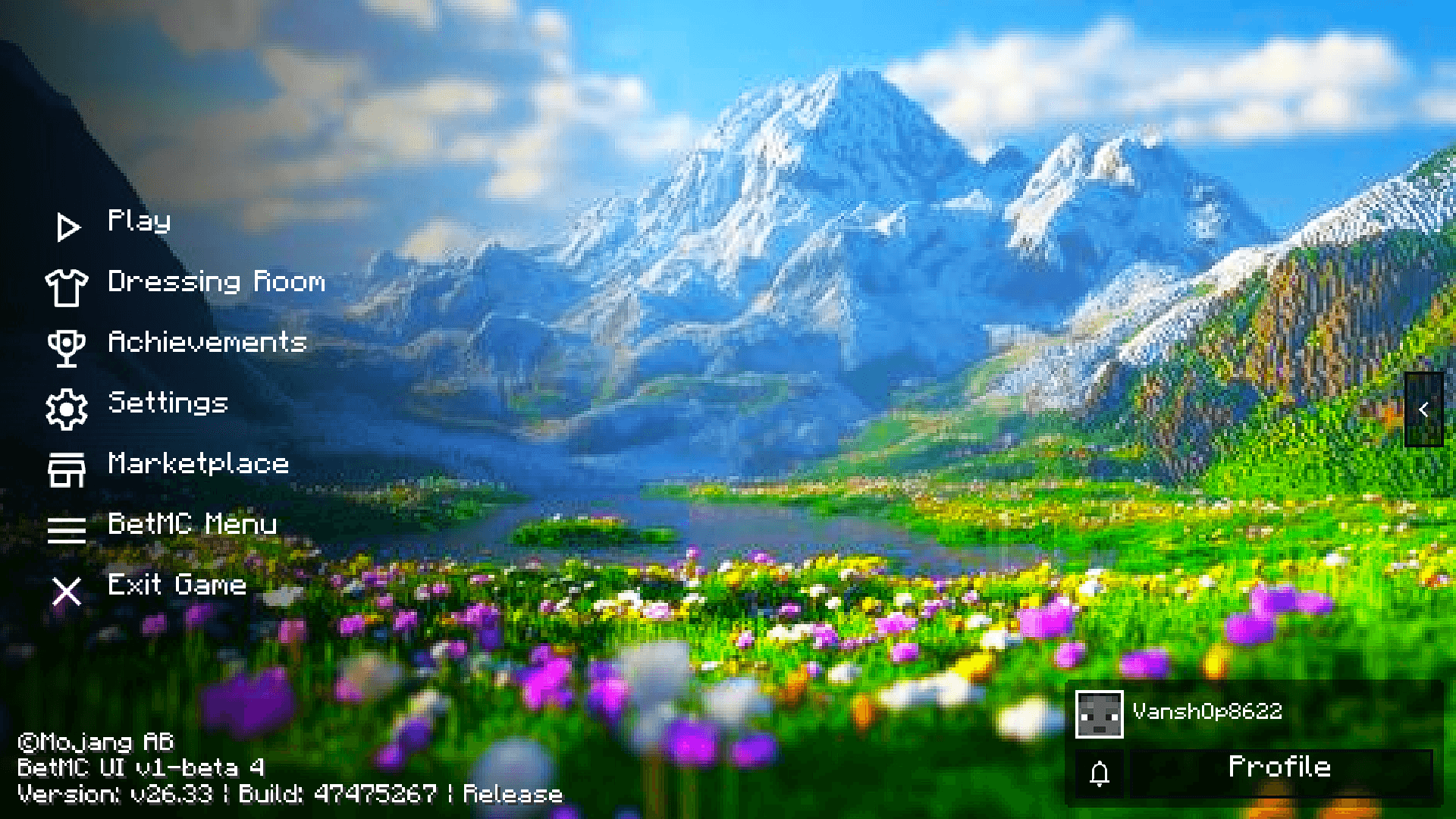 Animated Menu: AllayMC Main UI — screenshot 1