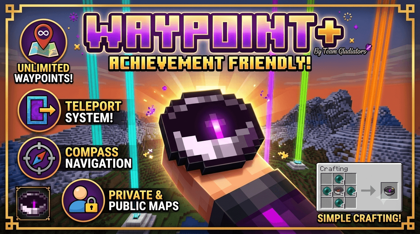 Waypoint+ Achievement friendly — screenshot 1