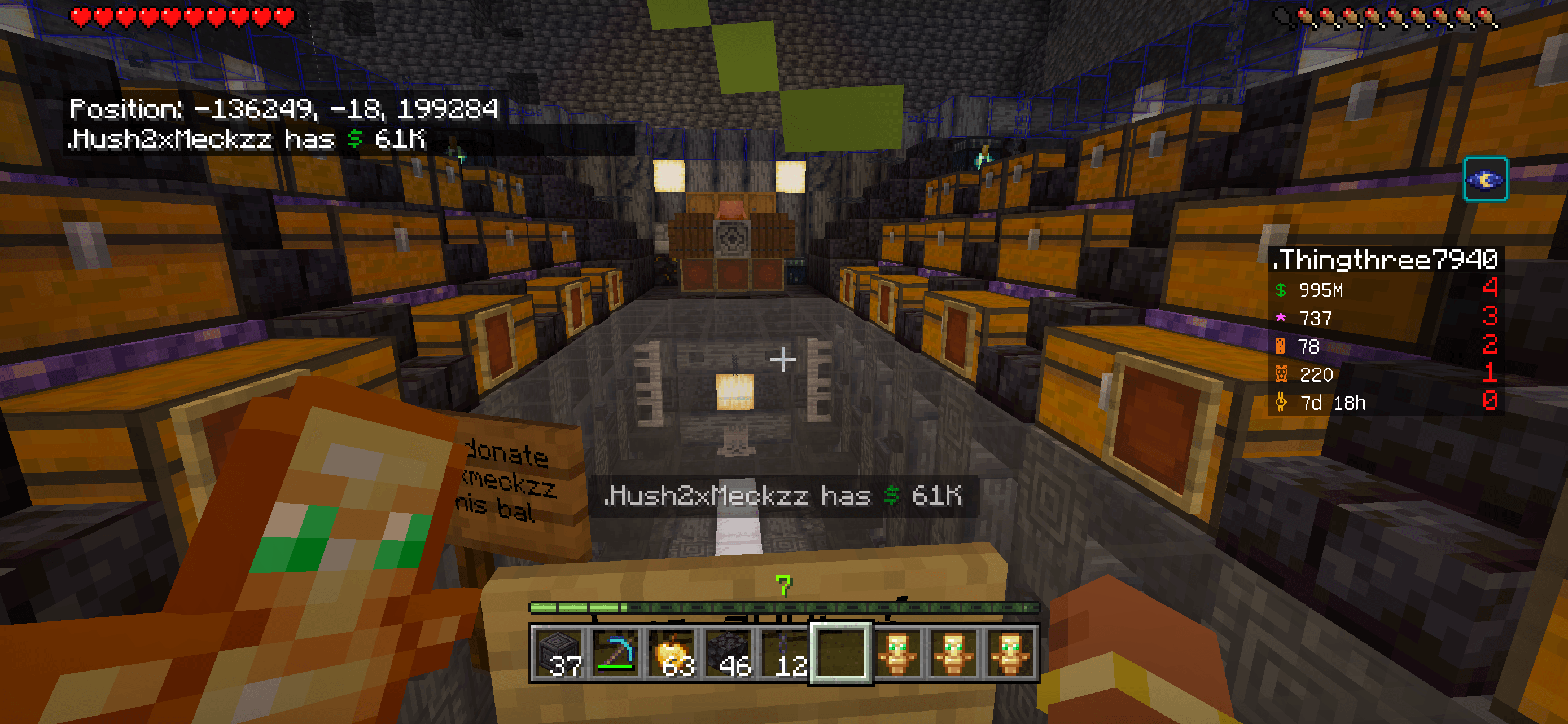 Big black stone stash with ender pearl stasis — screenshot 2