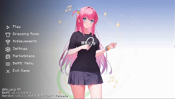 Animated Menu: Hitori Goto UI | Anime Girl UI — screenshot 2