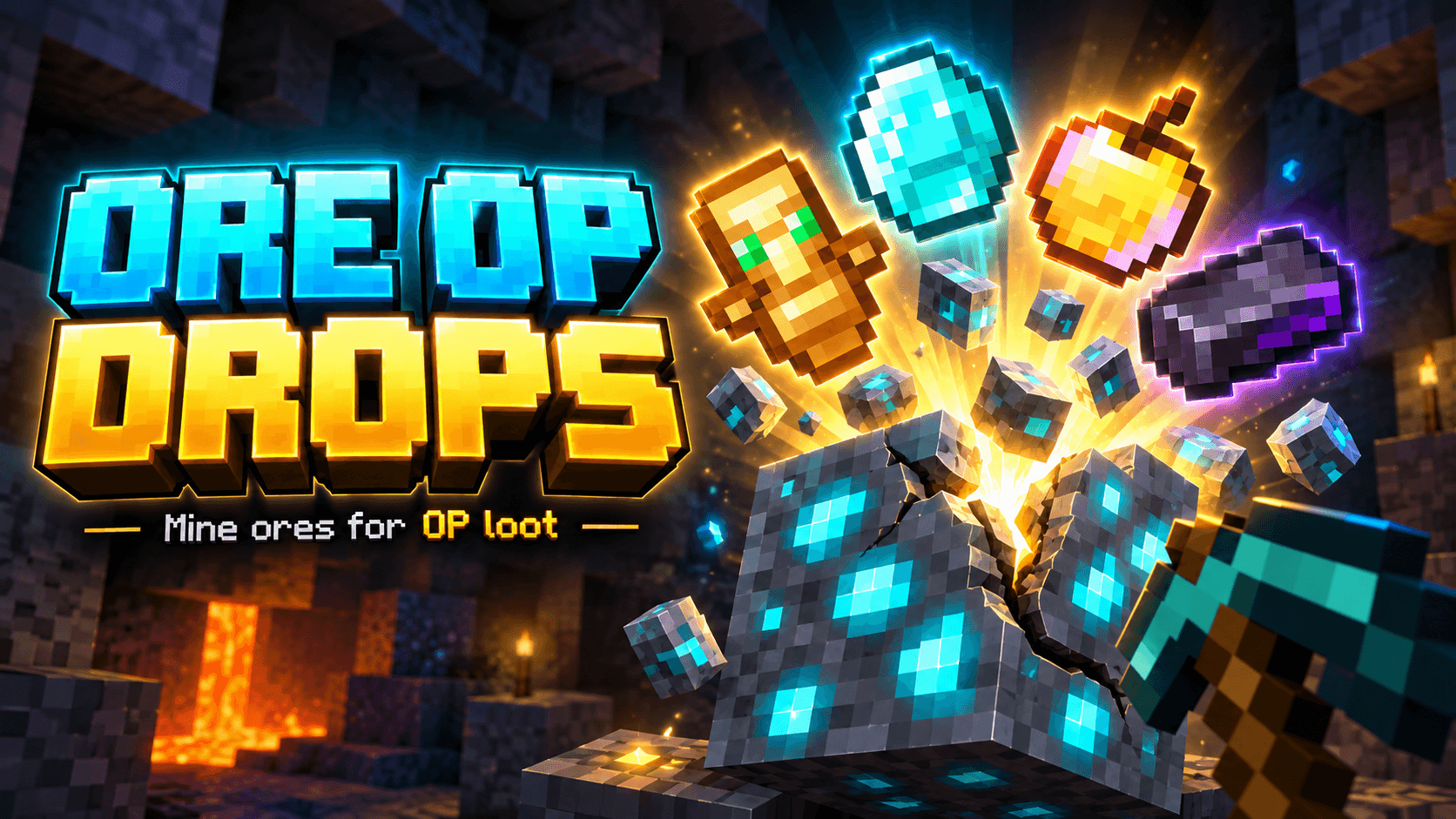 Ores drop op items — screenshot 1