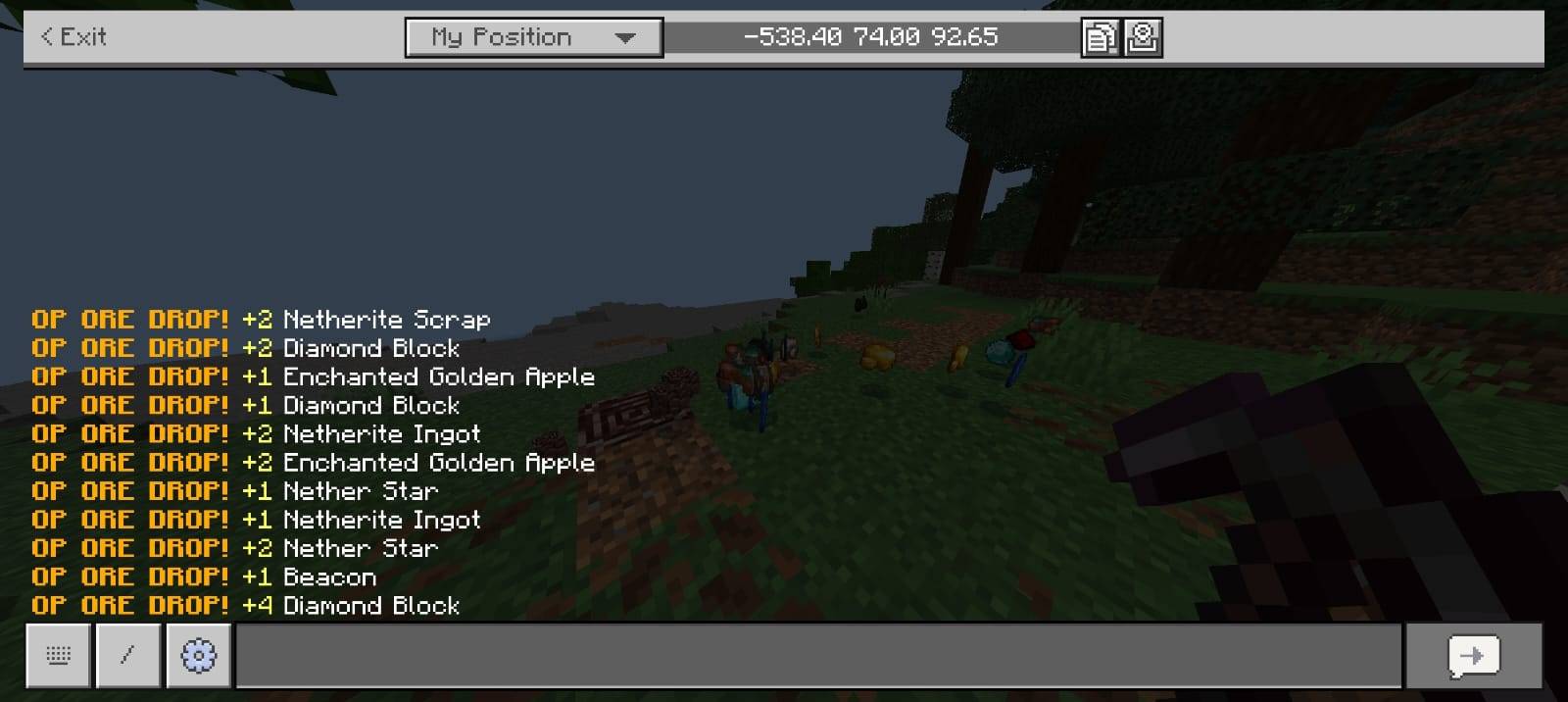 Ores drop op items — screenshot 2