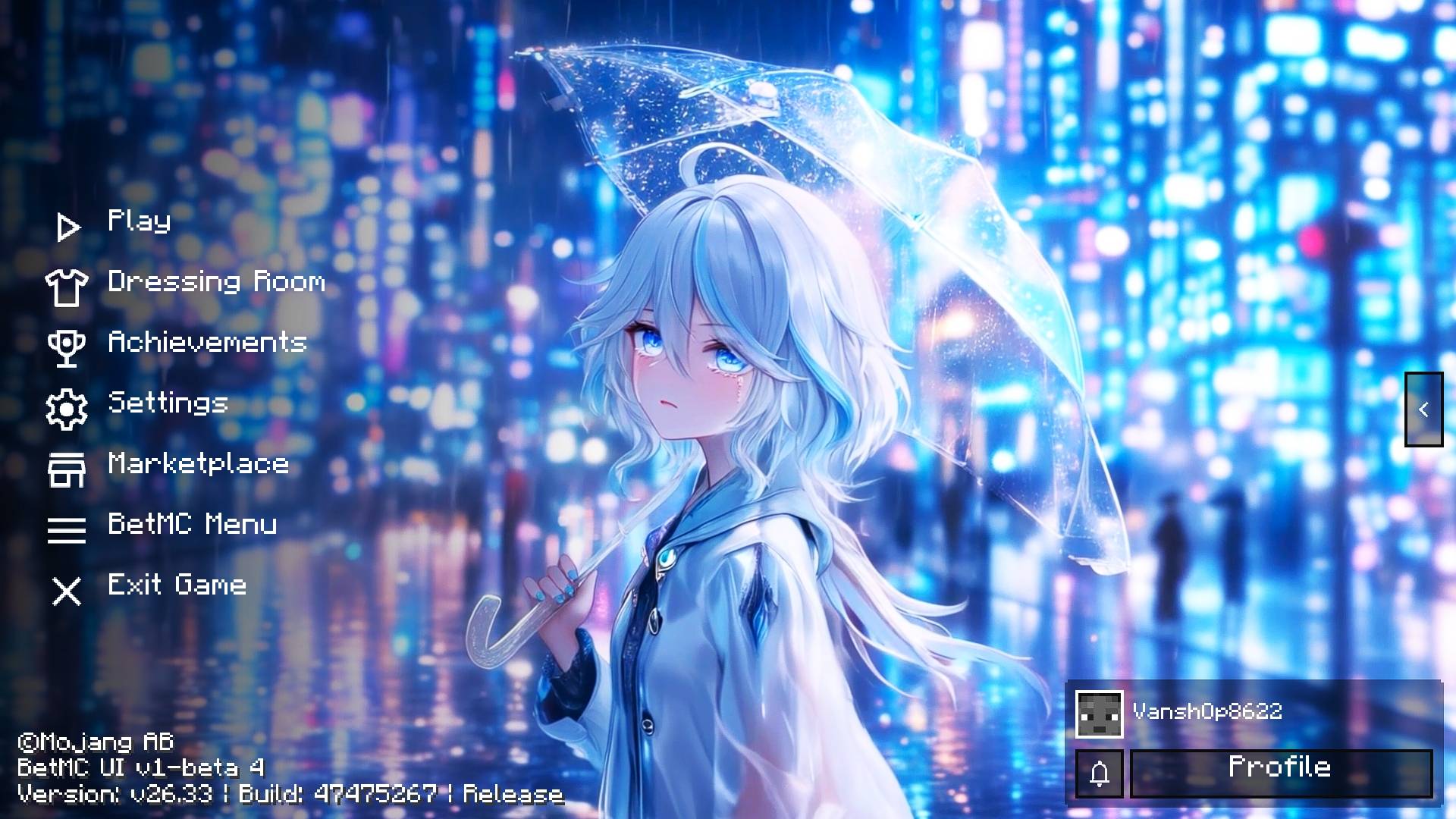 Animated Menu: Furino UI | Anime Girl UI — Minecraft Bedrock