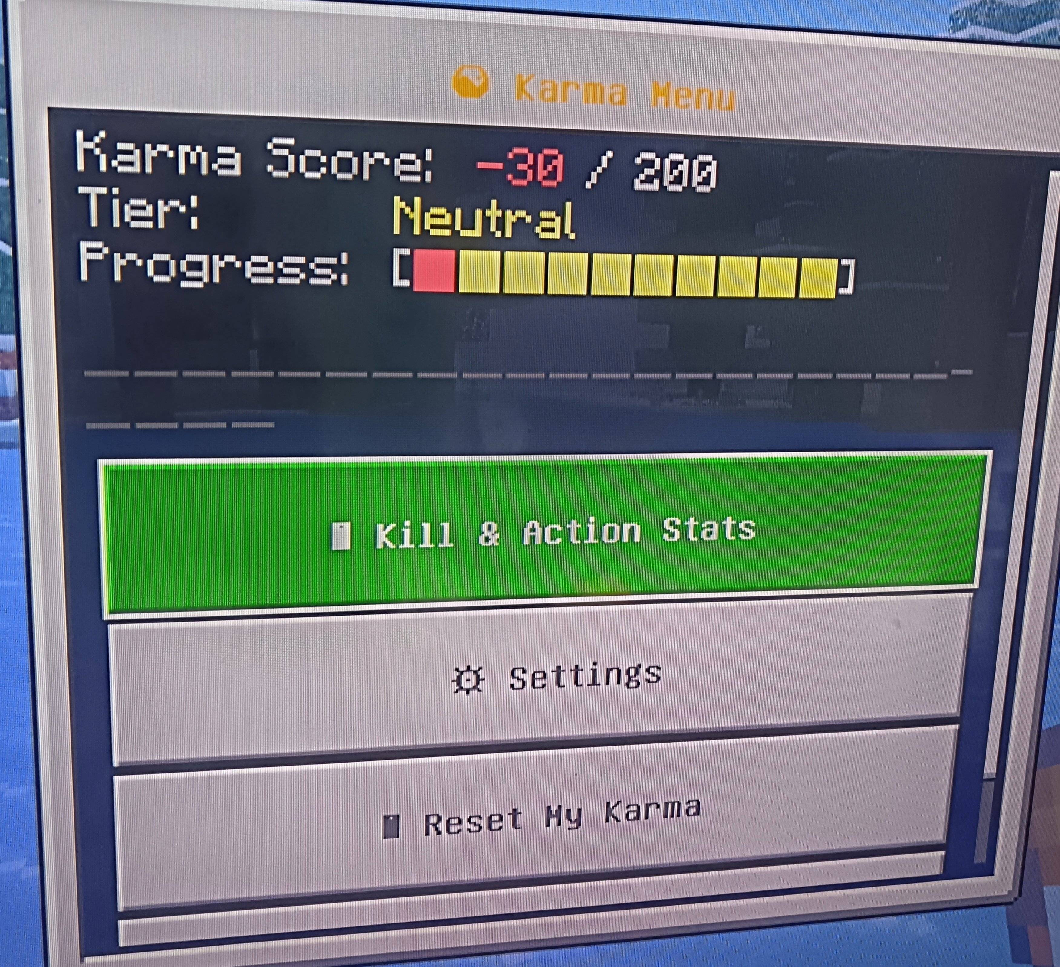 Karma system — screenshot 2