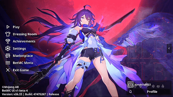 Animated Menu: HSR Seele UI | Anime Girl UI — screenshot 2