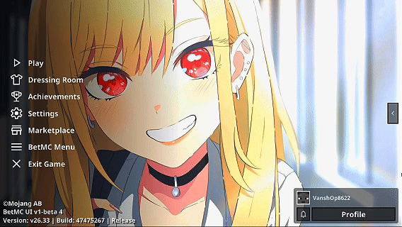 Animated Menu: Marin Kitagawa UI | Anime Girl UI — screenshot 2