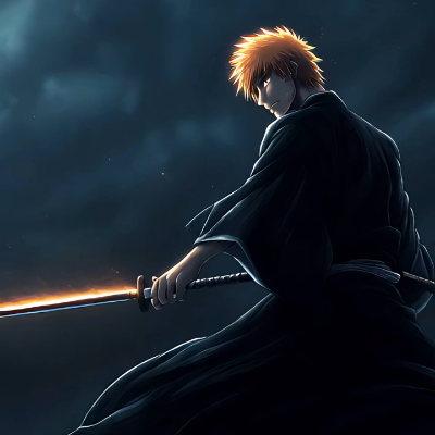 Animated Menu: Ichigoo Kurosaki Blazing Katana Bleach