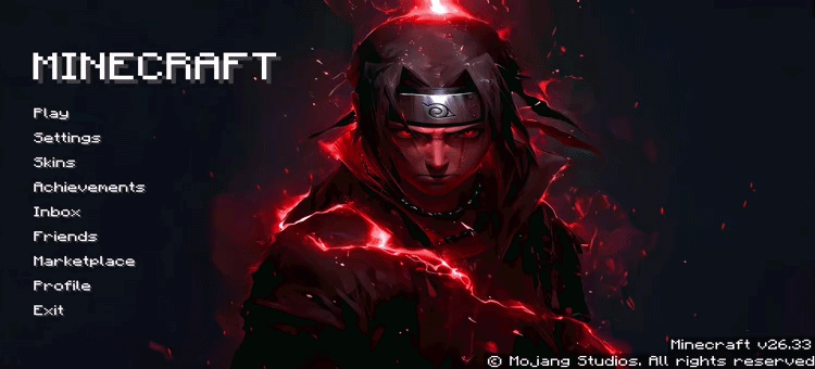 Animated Menu: Itachi Uchiha Eternal Flame — screenshot 1