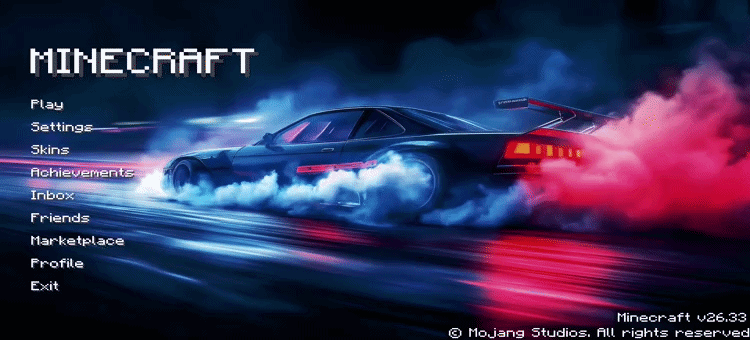 Animated Menu: Neon Drift Car Burnout — screenshot 1