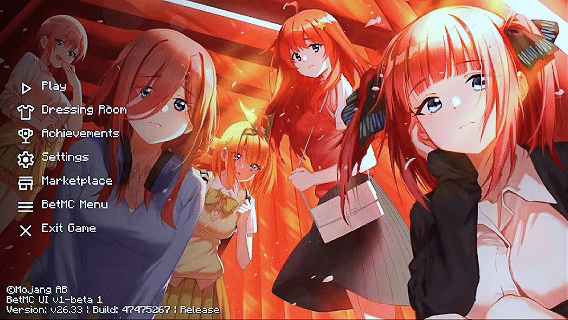 Animated Menu: The Quintessential Quintuplets UI | Anime Girl UI — screenshot 1