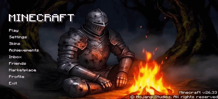Animated Menu: Knight Campfire Dark Souls — screenshot 1