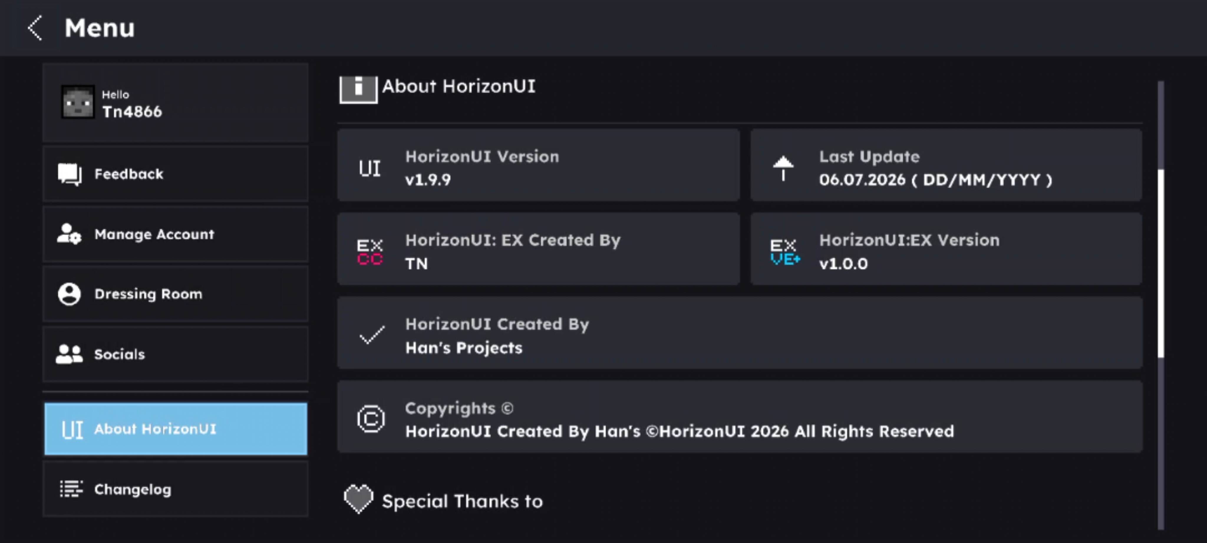HorizonUI Extension-UTRAKILL HARAKIDANCE remake — screenshot 2