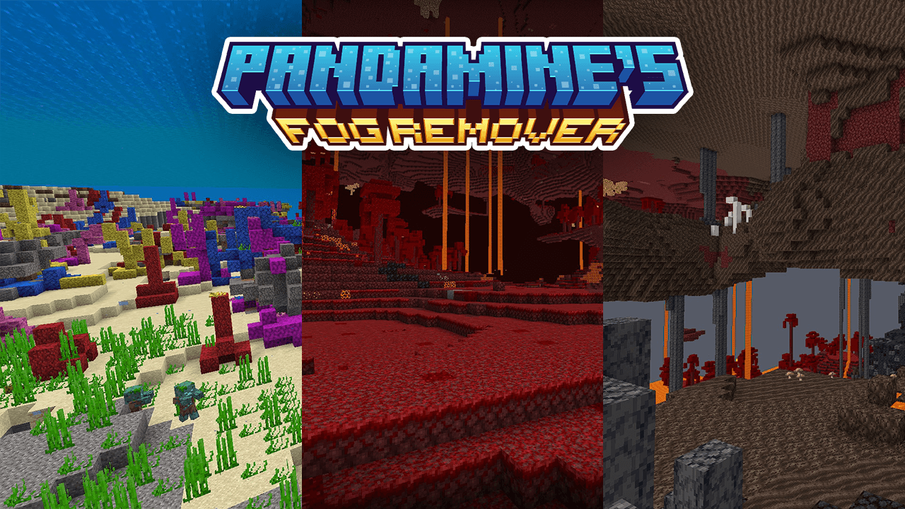 PandaMine's Fog Remover - No Fog (No Lava Fog, No Water Fog, No Nether Fog) | Clear Sight | No Fog Ultra | A&S Support — screenshot 1