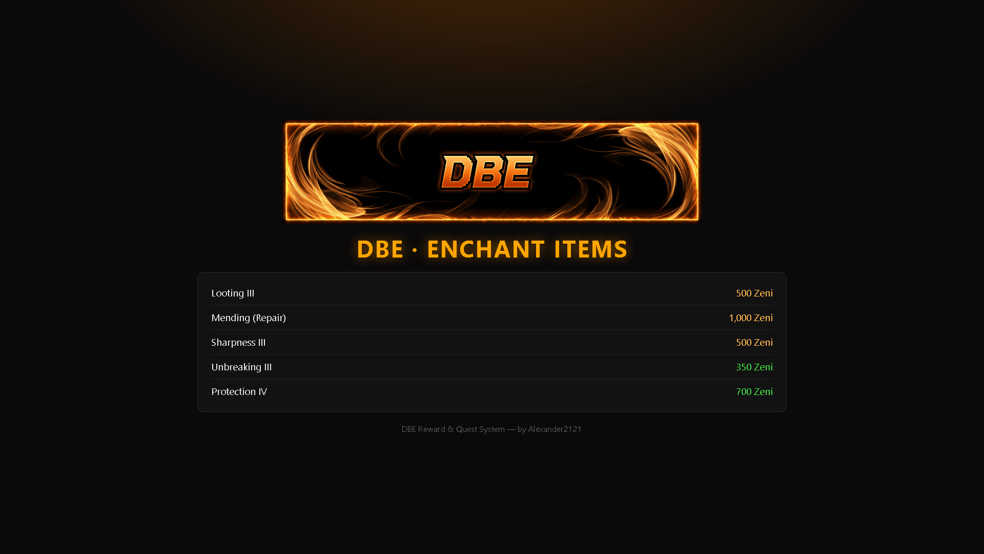 DBE Reward & Quest System — screenshot 5