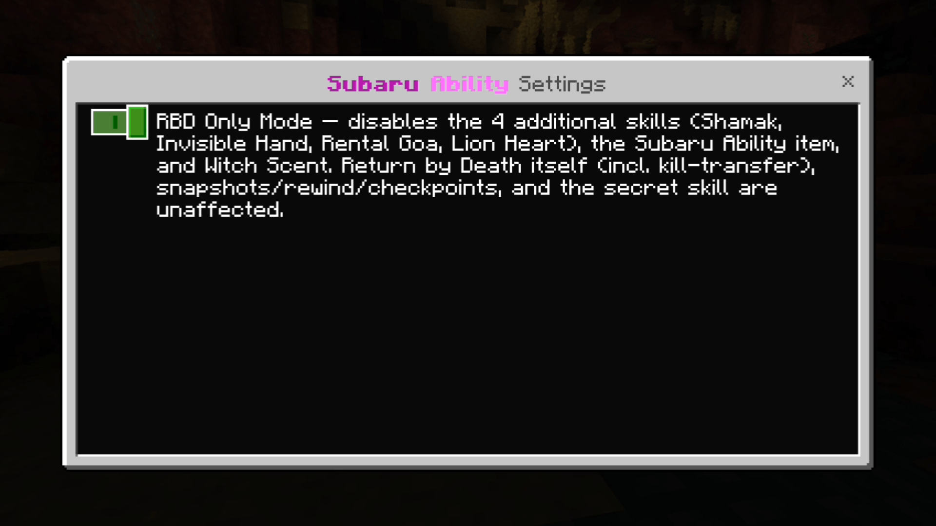 Bedrock Return by death - Subaru Ability (Achievement friendly) — screenshot 1