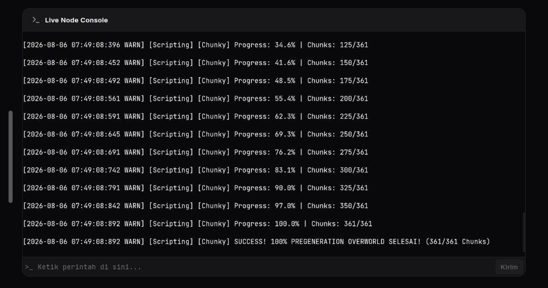 Chunky Pregenerator - World Chunk Pregenerator for BDS & Realms (1.26+) — screenshot 3