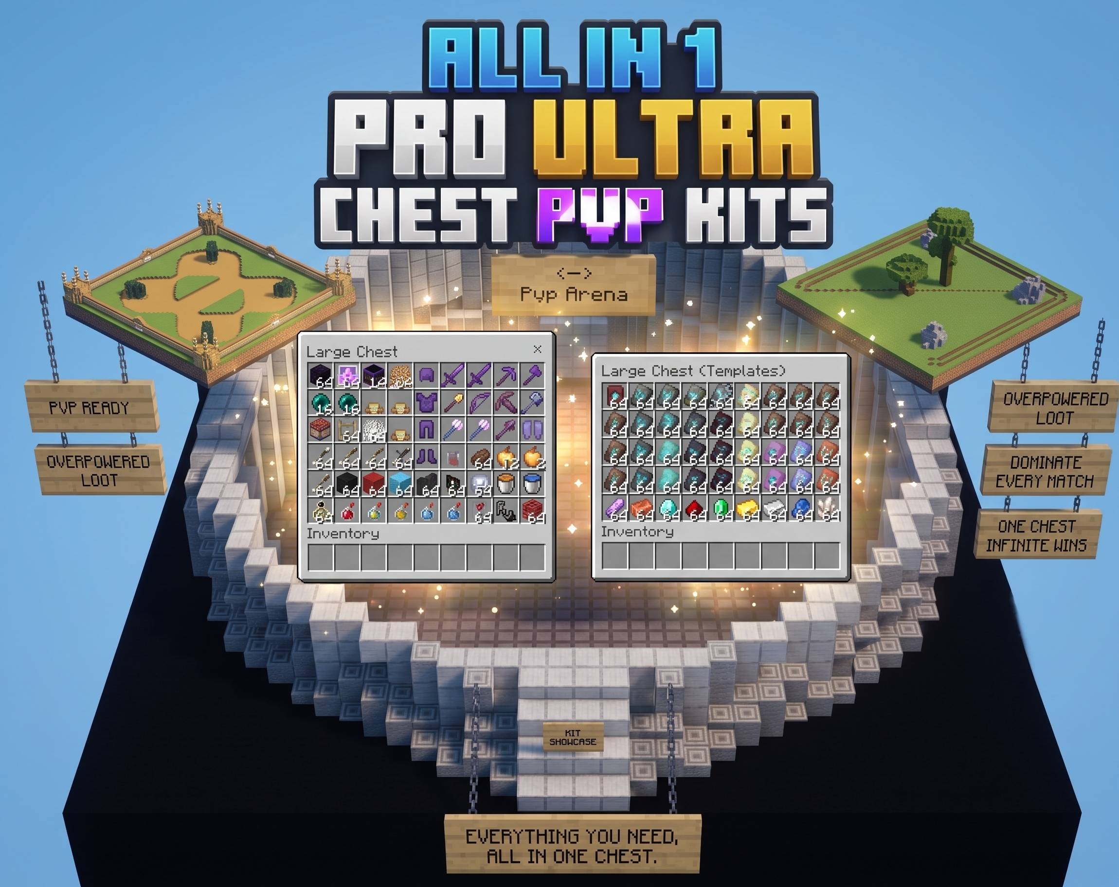 All in 1 Pro Ultra Chest Pvp Kits Map[Pvp Bots Client] — screenshot 1