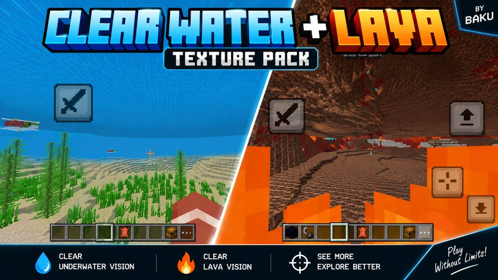 CLEAR WATER AND LAVA BY BAKU — screenshot 1