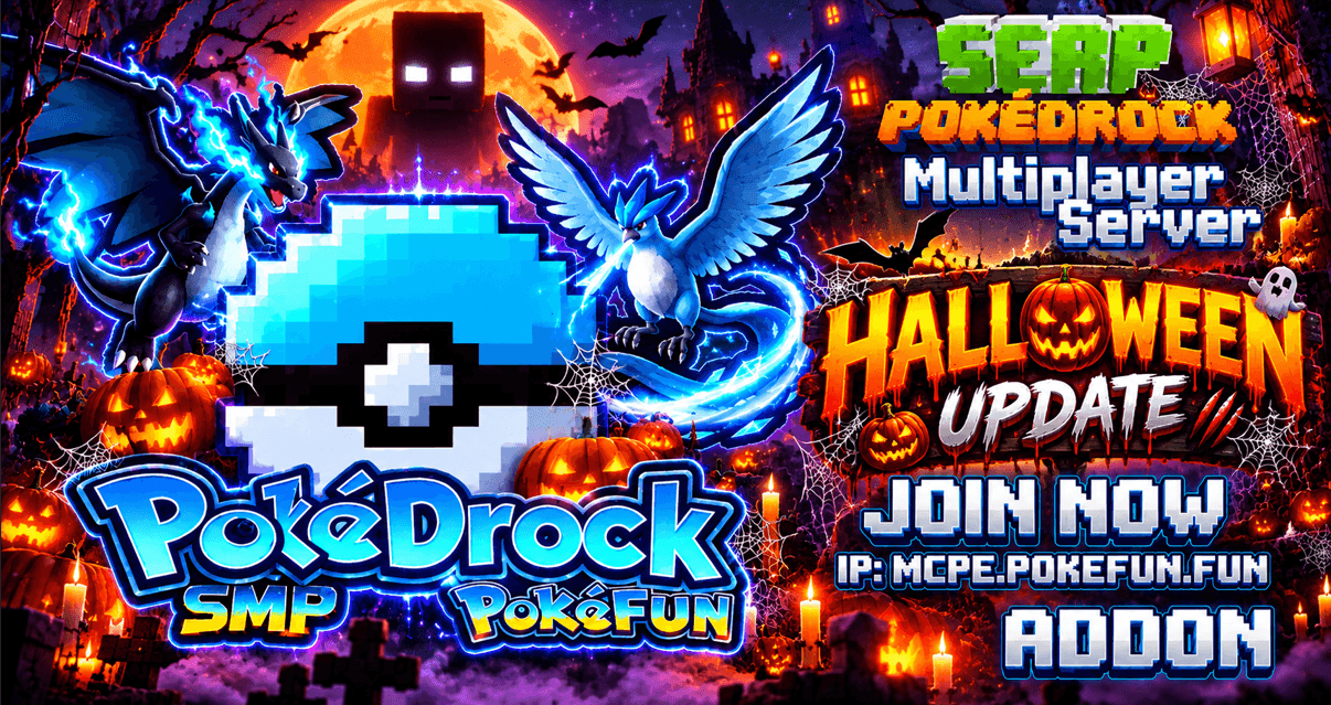 SERP PokeDrock SMP POKEFUN – Multiplayer Server Connect addon — screenshot 1