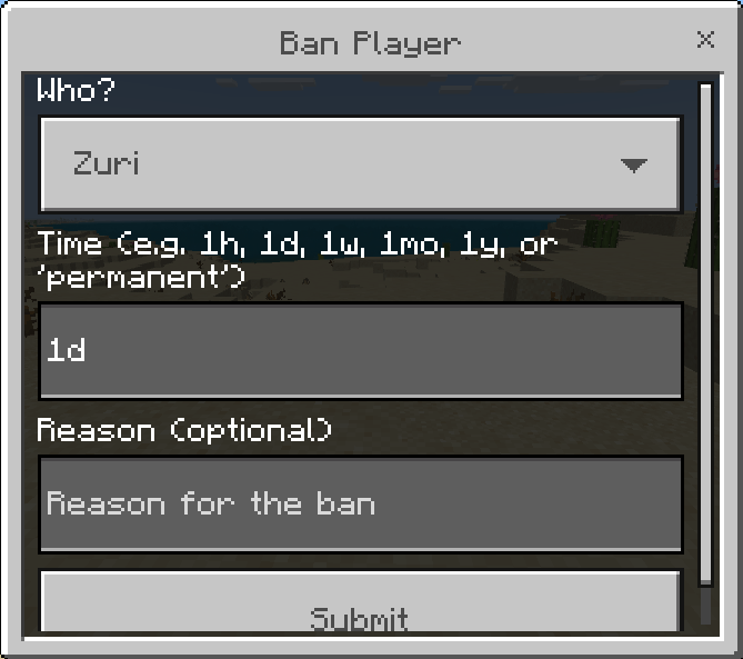 Ban System — screenshot 1