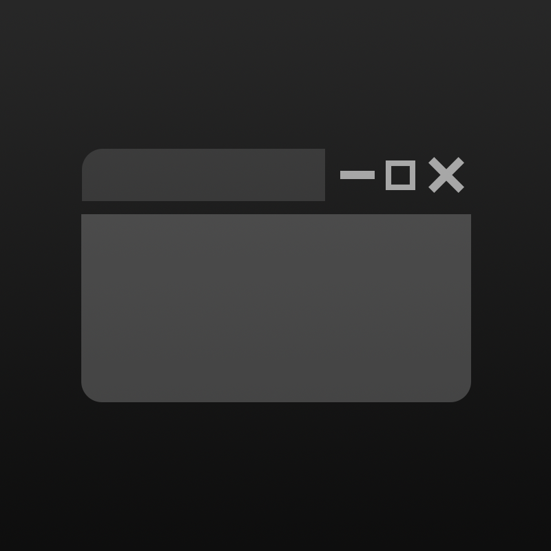 Dark Window Bar