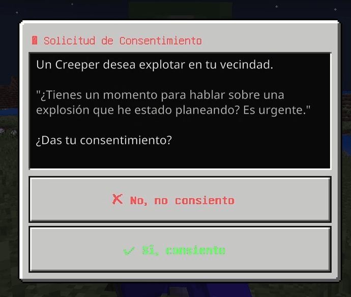 Creeper Consent — screenshot 2