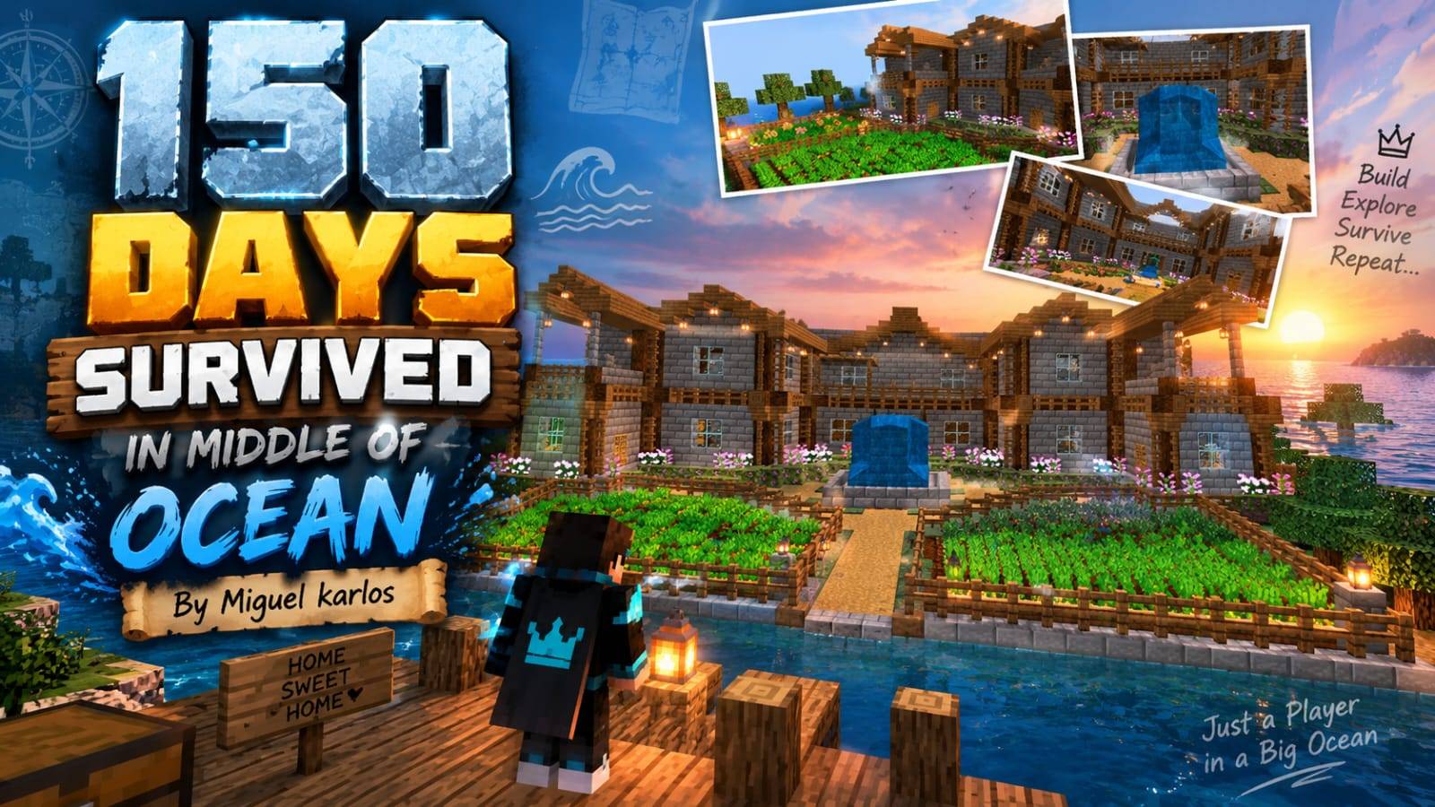 SURVIVED 150 DAYS IN MIDDLE OF OCEAN HARDCORE CHALLENGE — screenshot 1