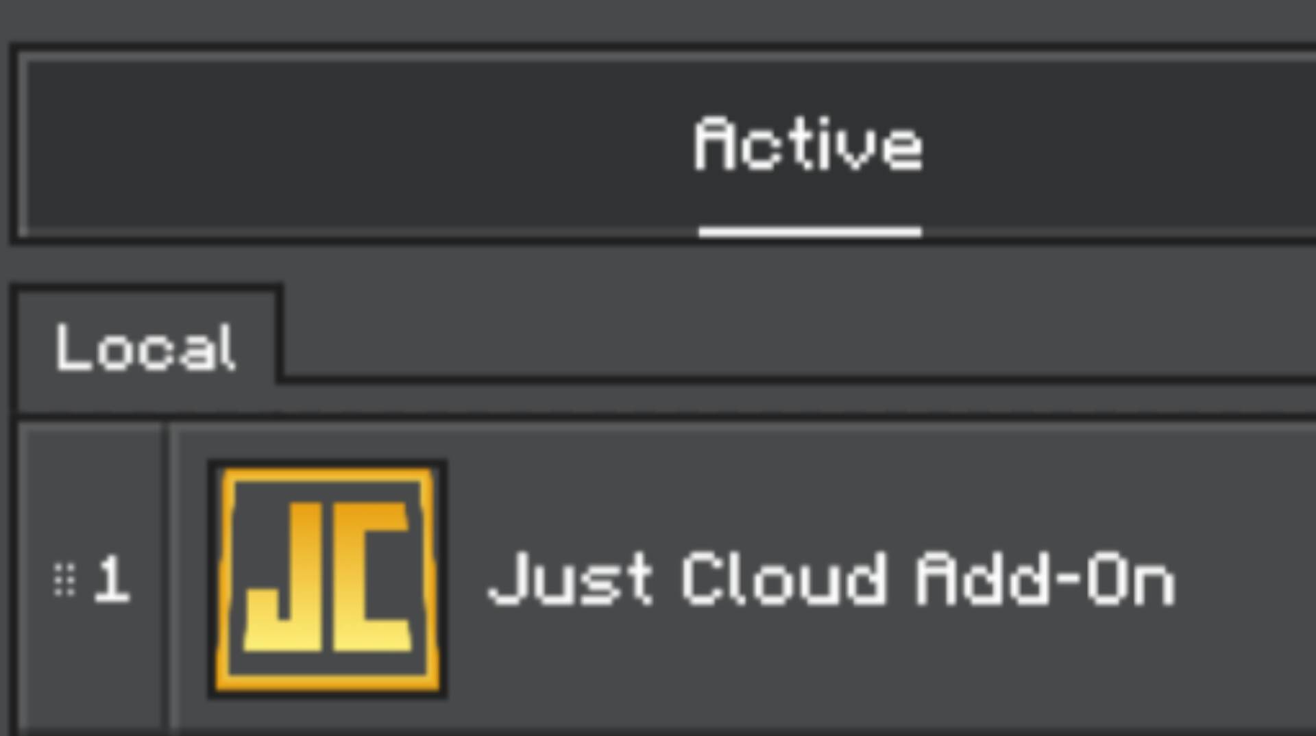 Just Cloud Addon — screenshot 1