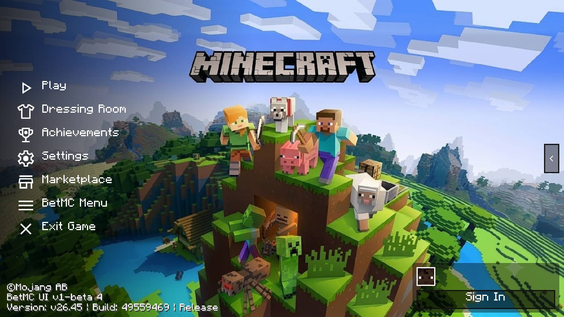 WhoCaresMC Main Ui | Animated Menu — screenshot 1