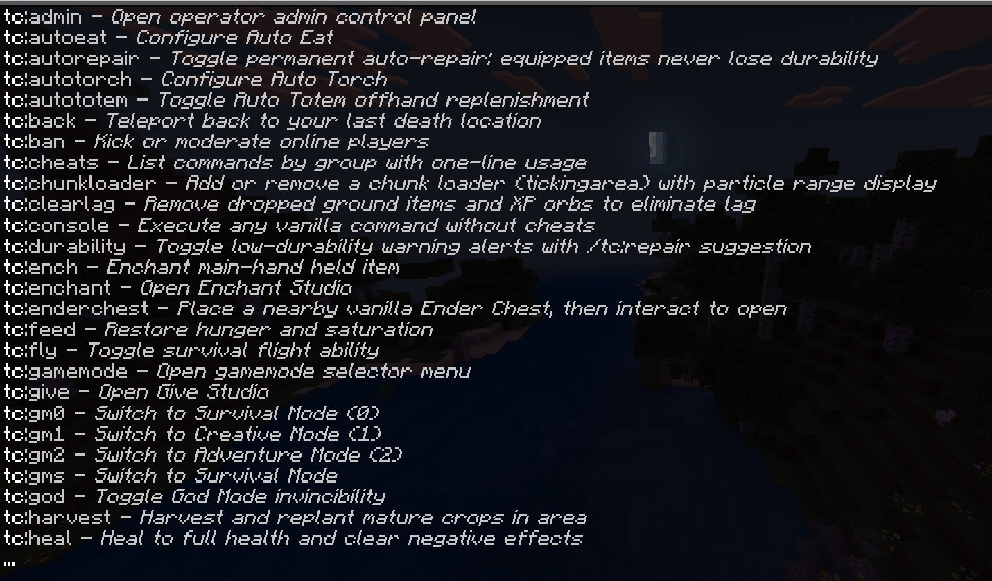 TC Command Cheat — screenshot 4