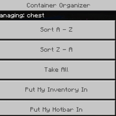 Chest Organization - Automatically make your chests organized!