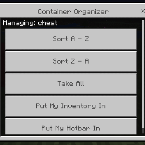 Chest Organization - Automatically make your chests organized! — screenshot 1