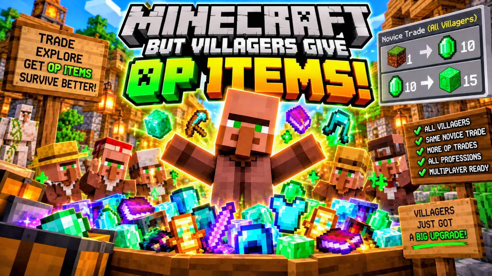 Villagers Give OP Items — screenshot 1