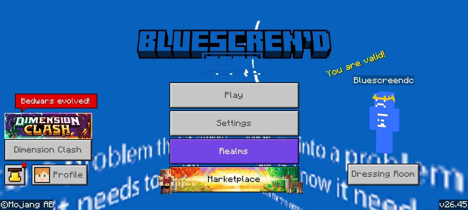 Bluescreen'd title and panorama •[UPDATE!]• — screenshot 1