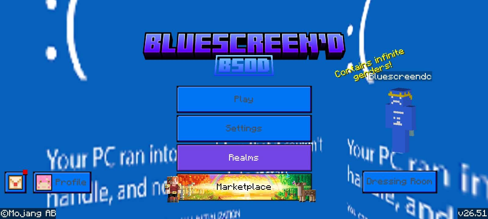 Bluescreen'd title and panorama •[UPDATE!]• — screenshot 2