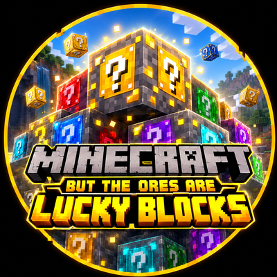 Minecraft, but the ores are lucky blocks.